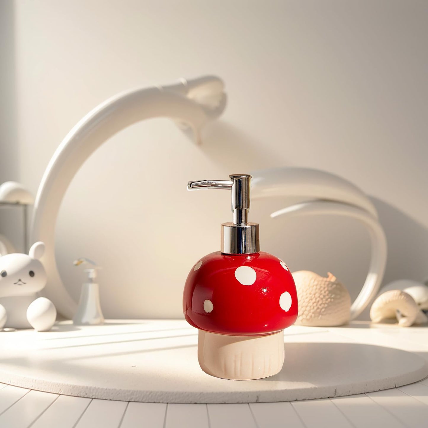 Cute Mushroom Soap Dispenser, Fun Hand Soap Pump, Mushroom Bathroom Decor, Cute Bathroom Decor, Mushroom Accessories, Mushroom Kitchen Decor, Mushroom Gifts