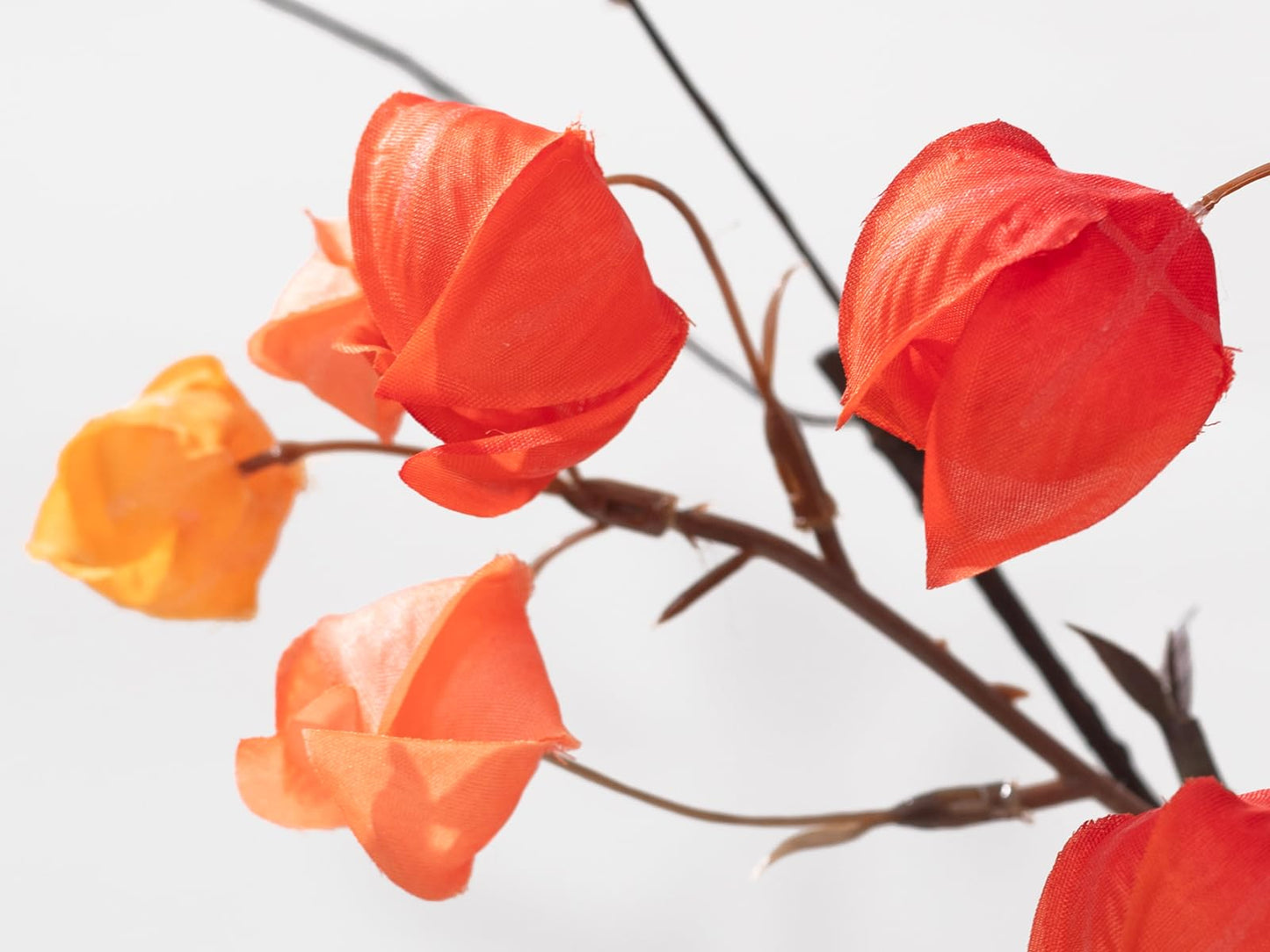 Fall Physalis Branches - 37" Faux Red Berry Stems, fake Flowers for Vase