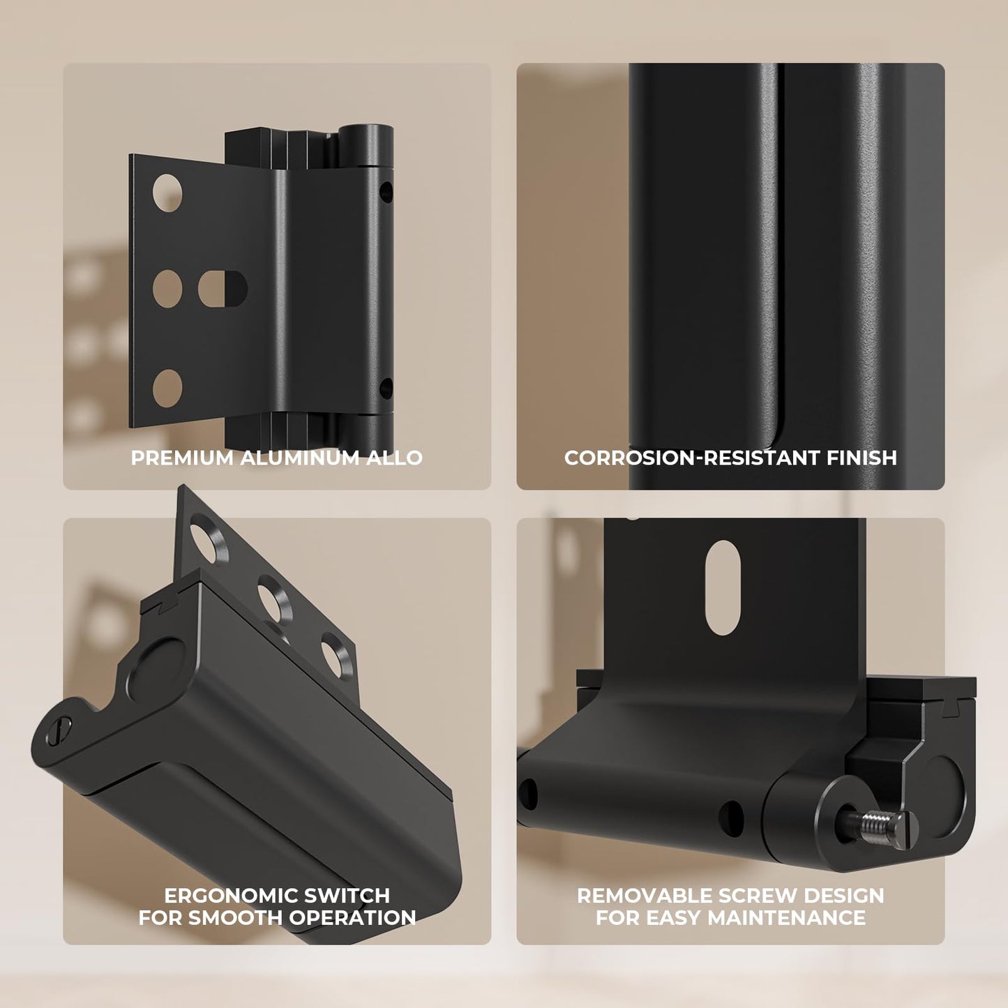 Steinwhale 3 Pack Home Security Door Reinforcement Lock, Childproof Safety Door Lock Latch Stopper, Removable Screw-Mounted, Prevent Home Unauthorized Entry, Aluminum Construction, Withstands 800 lbs