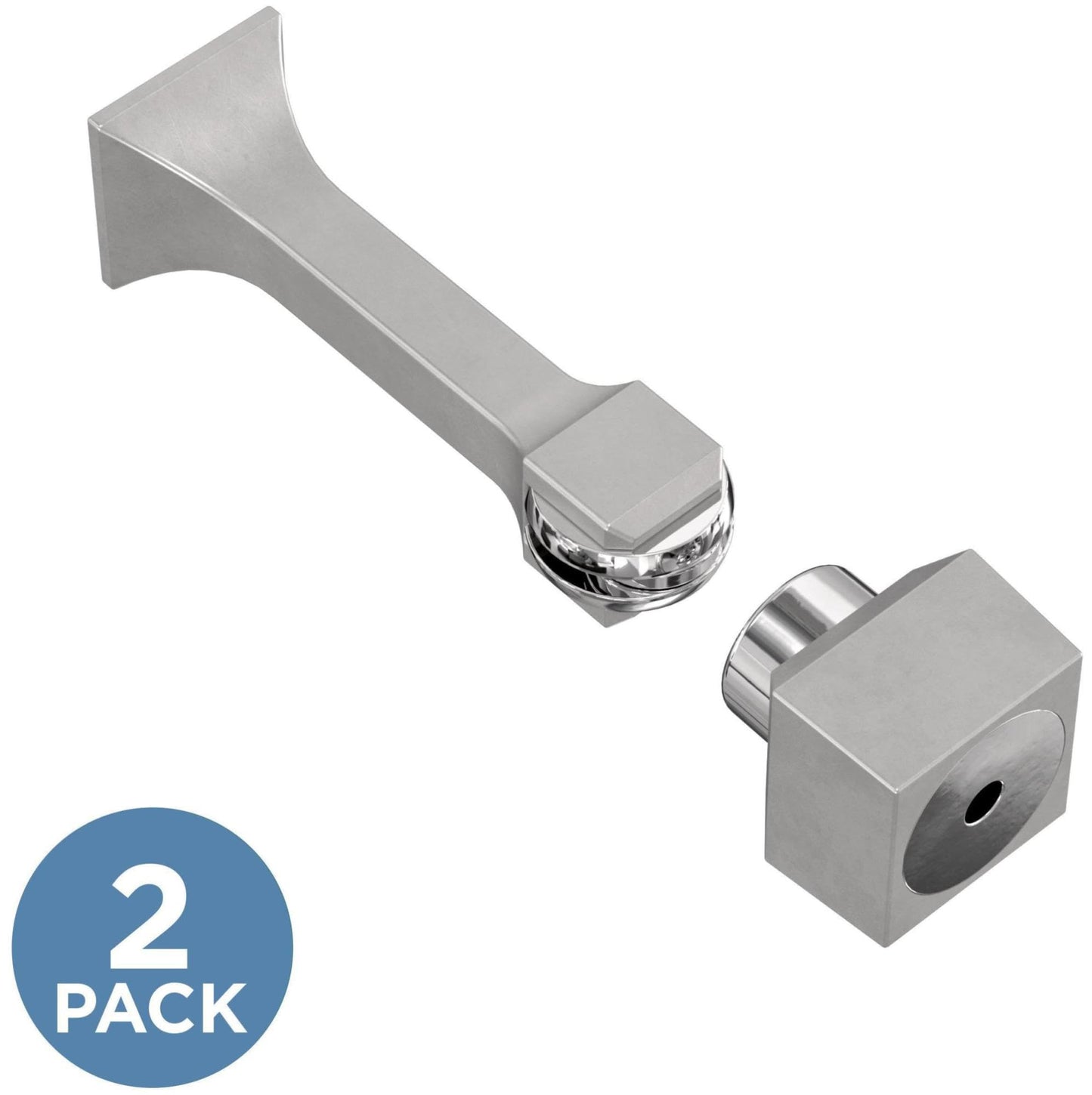 Franklin Brass Classic Edge (2-Pack) 3" Magnetic Door Stop Modern Gold Magnetic Door Catch Stoppers for Bottom of Door Holder to Keep Door Open Protects Wall Solid Rigid Magnet Door Stop B47313K-117-C
