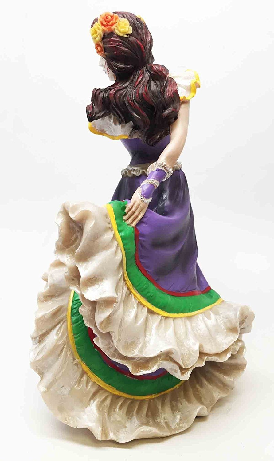 PTC 8 Inch Day of The Dead Mexican Female Dancer Statue Figurine