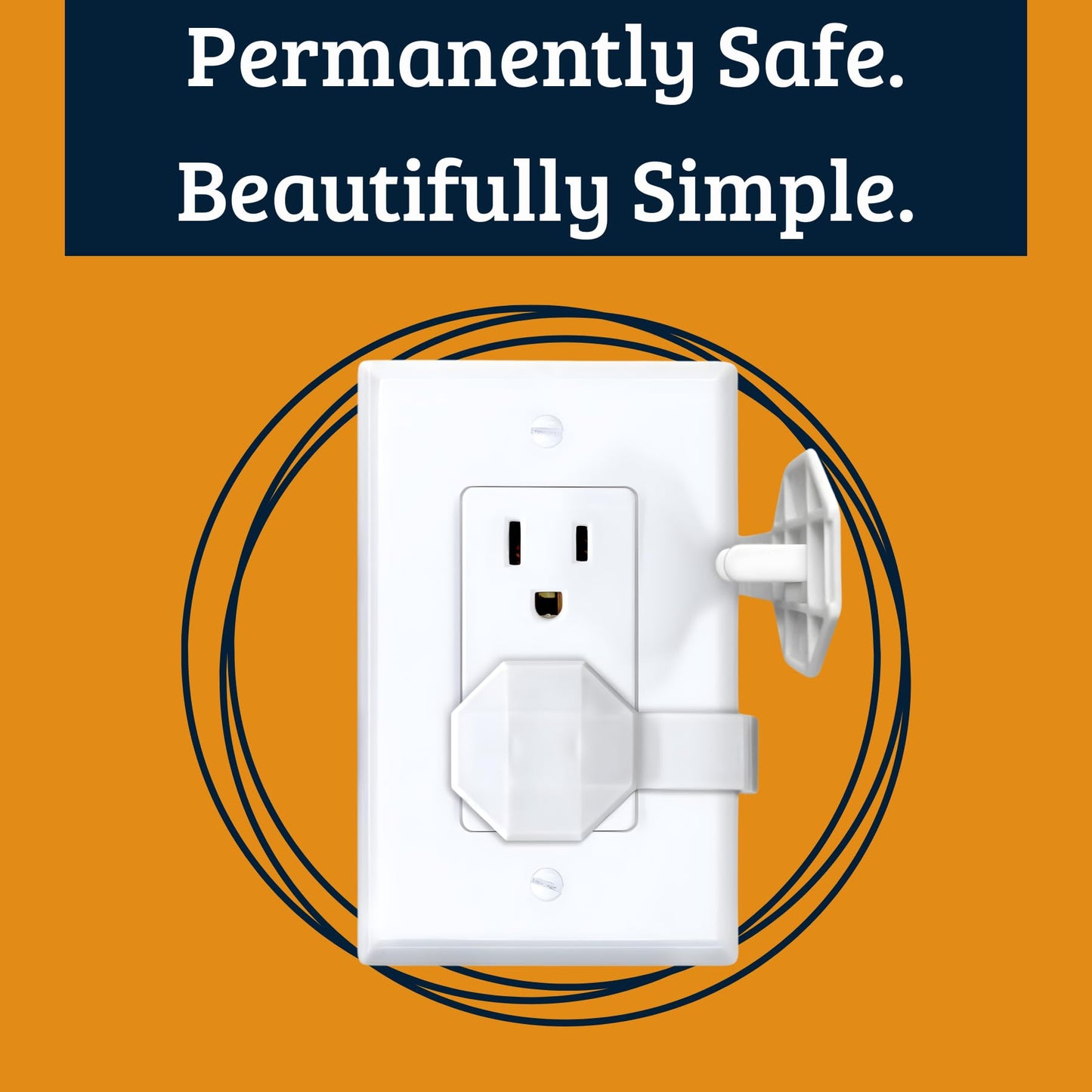 SocketSitter Outlet Covers Baby Proofing (6 Pack) – Always-Connected Child Proof Outlet Plug Covers for Electrical Outlets – Easy Install Baby Outlet Covers, 12-Outlet Coverage