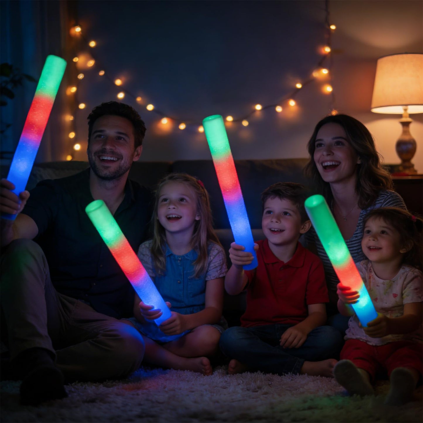 SHQDD 235PCS Foam Glow Sticks Bulk, Light up in the Dark Party Supplies with 3 Colorful Flashing Modes, Glow Party Pack for Wedding, Birthday, Concert, New Year, Halloween, Christmas,Carnival