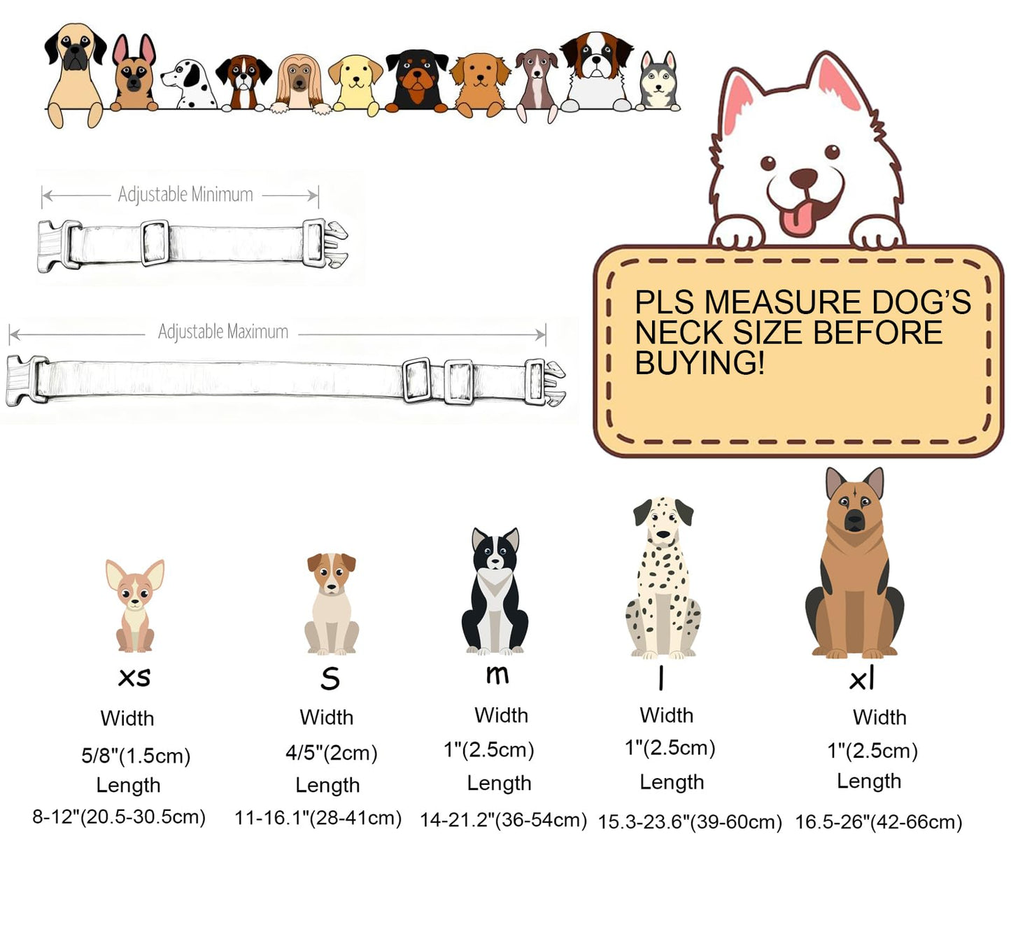 DOGWONG Cute Bowtie Printed Collar for Small Medium Large Dogs - Pink Dog Collar for Girl Female Dogs,M