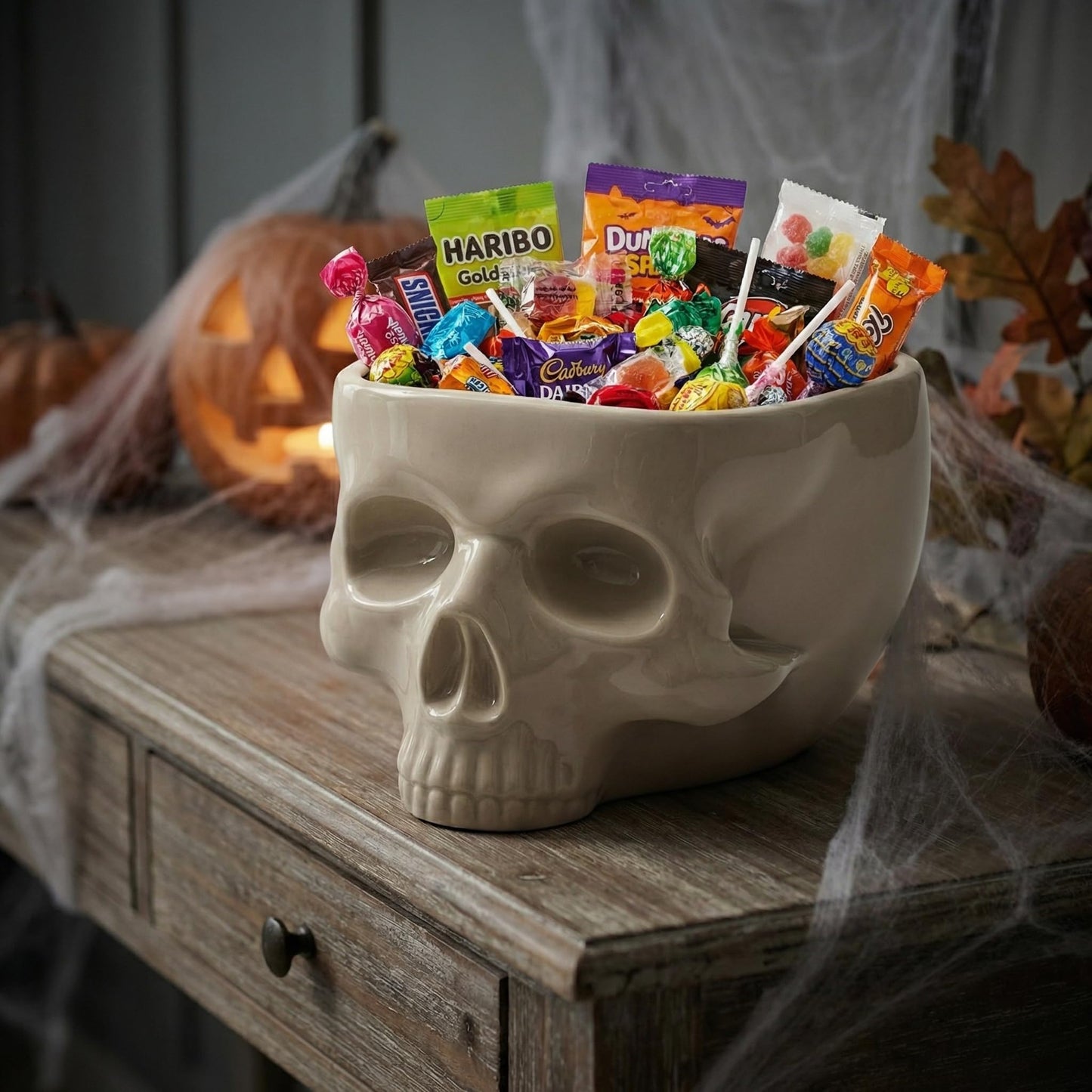 WTVRIT Gothic Skull Bowl β Large 17oz/500ml Ceramic Food-Safe Candy Bowl, Dishwasher & Microwave Safe β Halloween Decor, Unique Gothic Gift, Cereal Ice Cream Serving Bowl for Dark Aesthetic Home