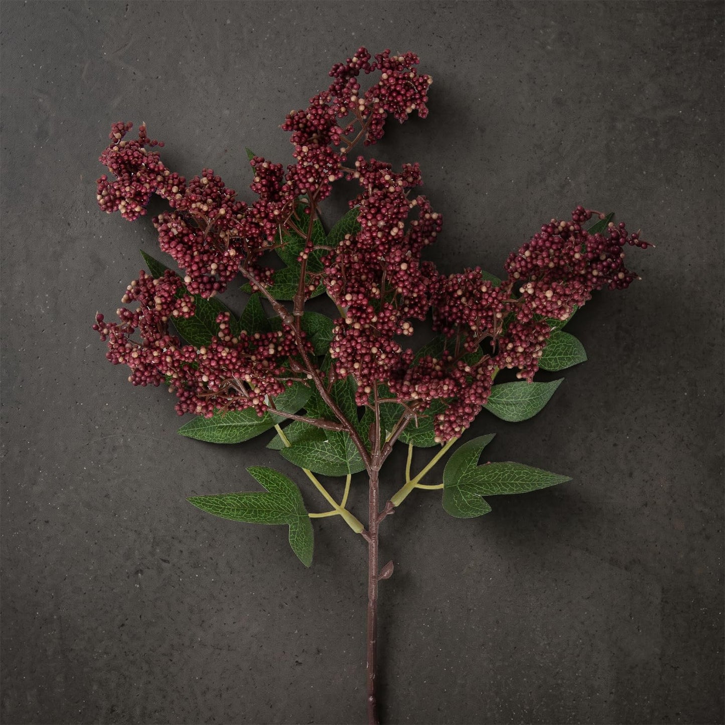 Daynight 17In Artificial Berry Stem for Vase, 6 Pcs Faux Nandina Branches Fall Floral Picks Fake Realistic Berry Spray for Wedding Autumn Thanksgiving DIY Farmhouse Home Decor(6, Purple, 17Inch)