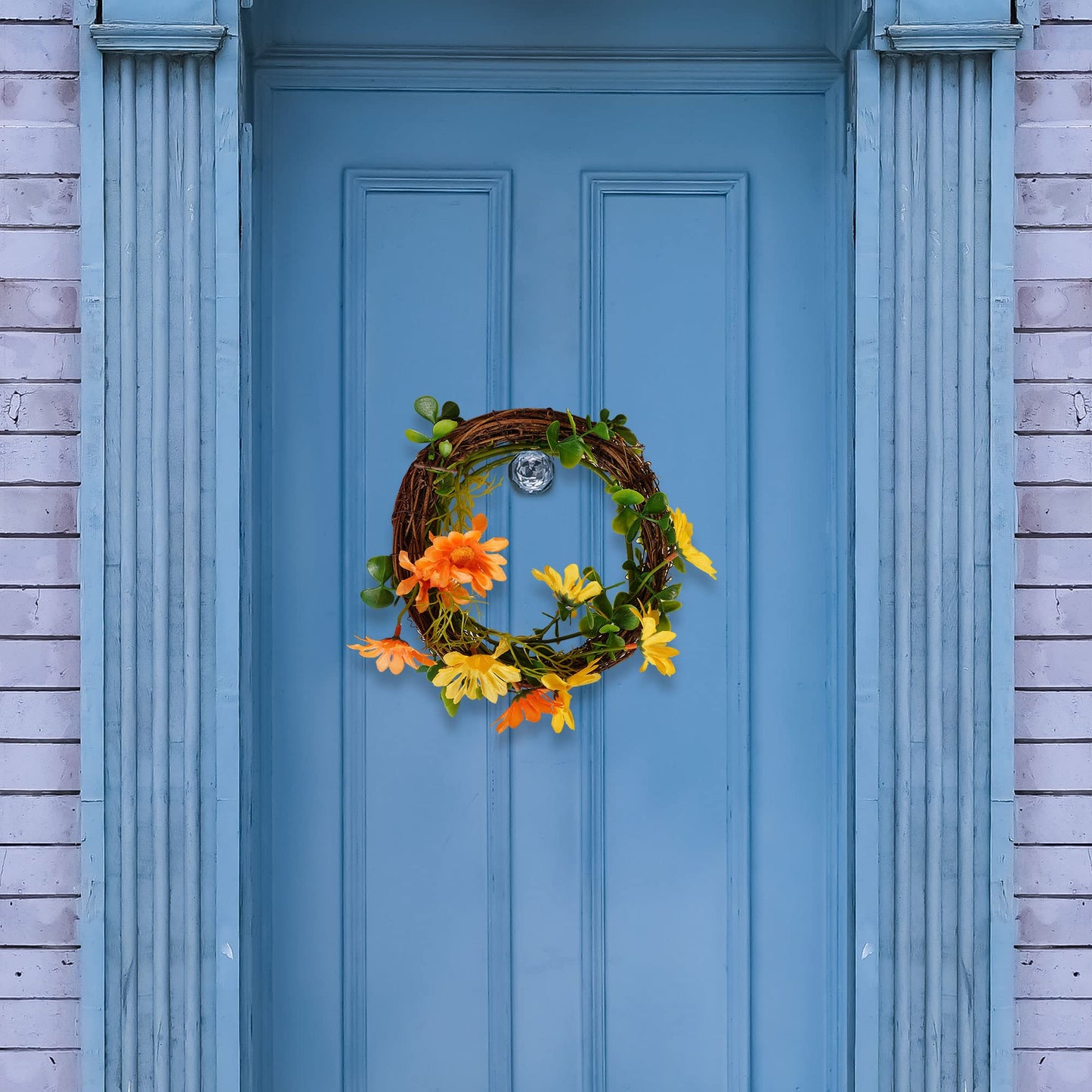 Grapevine Wreath Set, Marrywindix 6 Pieces Natural Vine Branch Wreath Christmas DIY Rattan Wreath Garland for Christmas Holiday Craft Wedding Decor (8 in.)