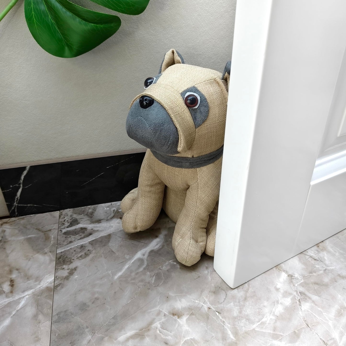 Animal Interior Door Stopper Doorstops Book Stopper Wall Protectors Anti Collision Decorative Dog (Beige and Grey)