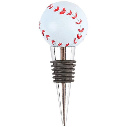 GORGECRAFT Baseball Bottle Stopper Sport Ball Resin Silver Metal Reusable Wine Champagne Beverage Glass Toppers Pump Decor for Men Women Holiday Housewarming Christmas Halloween Wedding Party