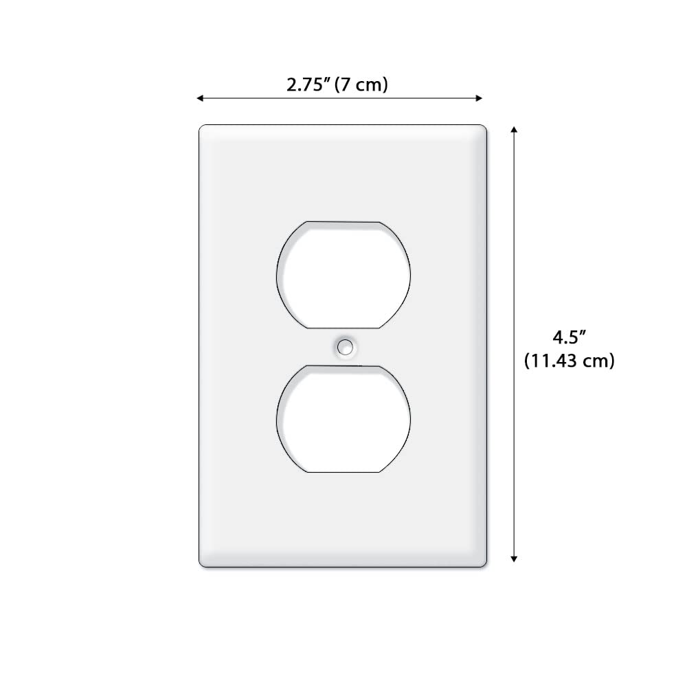 WIRESTER Duplex Outlet Cover Wall Plate/Switch Plate - Solid Favorite Red, 5 Piece Set