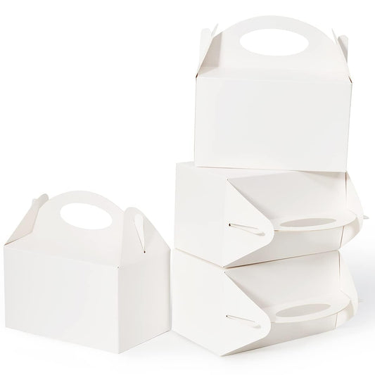 Shallive 50 Pcs Small Party Treat Boxes, Goodie Box for Kids Birthday White