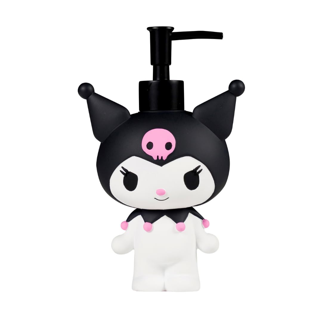 Sanrio Kuromi Soap/Lotion/Hand Sanitizer Resin Pump Dispenser, 13 Ounces, (Officially Licensed Product) by Franco