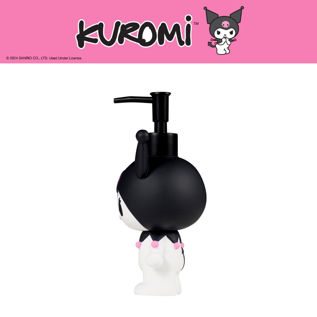 Sanrio Kuromi Soap/Lotion/Hand Sanitizer Resin Pump Dispenser, 13 Ounces, (Officially Licensed Product) by Franco