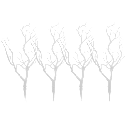 Cabilock 4PCS White Tree Branches for Decoration, Antler Decor, Artificial Branches for Vases and DIY Witch Antler Crafts, Halloween and Christmas Decor