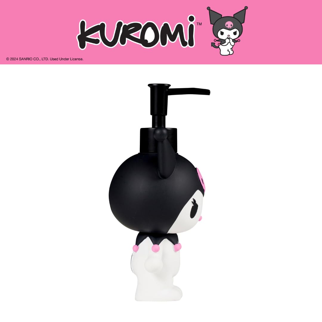 Sanrio Kuromi Soap/Lotion/Hand Sanitizer Resin Pump Dispenser, 13 Ounces, (Officially Licensed Product) by Franco