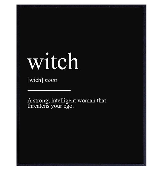 Witch Pagan Wall Art & Decor - Wicca Wiccan Witchcraft Altar Supplies - Gothic Home Decor - Goth Room Poster Print - Black Magic Wall Print - Witchy Gifts for Women