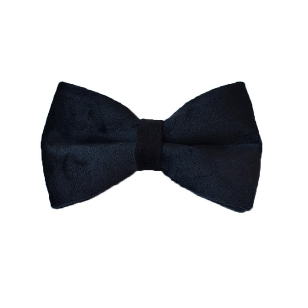 TANXIC Velvet Dog Collar with Bow Tie Bowtie Dog Collar with Metal Buckle