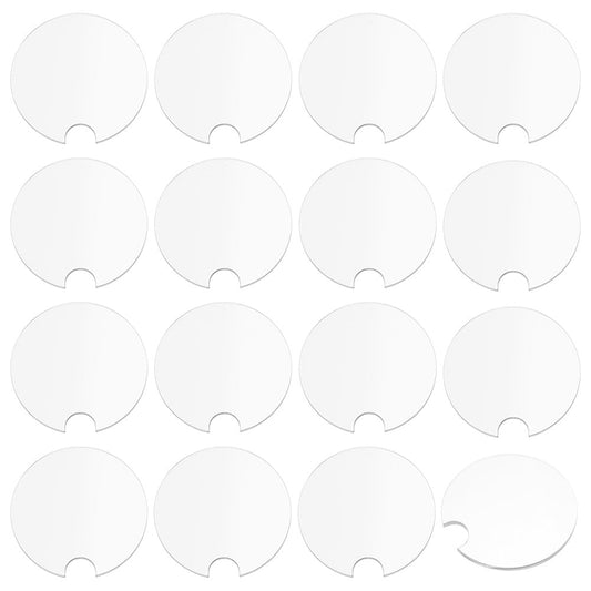 BENECREAT 16pcs Acrylic Blanks Car Coaster 2.6inch Acrylic Blanks Tumbler Topper DIY Coaster Car Tumbler Topper Supplies for DIY Car Coasters, Kitchen, Living Room, Office