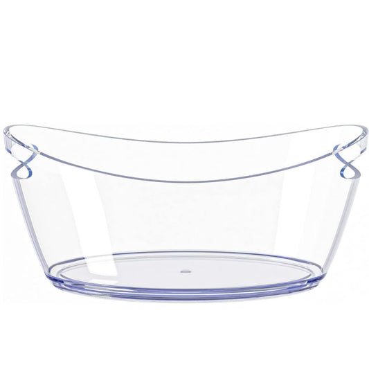 OUKEYI Ice Buckets for Parties, 5.5 Liter Large Clear Acrylic Food Grade Ice Bucket, Mimosa Bar Supplies Beverage Tub for Champagne Beer Sparkling Wine Cocktails, 16.9, Transparent, OUKEYI-100894