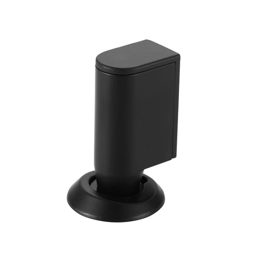 VACNEA Strong Magnetic Windproof Door Stopper Heavy Duty Doorstops Wall&Wallpaper Protect Height Adjustable Door-Holder No Drilling Keep Door Open with Screws and Adhesive Pads, 1 Pack, Black