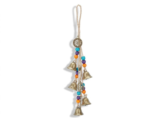 Witch Bells for Door knob for Protection - Chakra Stones Healing Crystals Feng Shui Hanging Ornament Pagan Decor Witches Bells Vintage Bells for Clear Negative Energies Attracts Positive