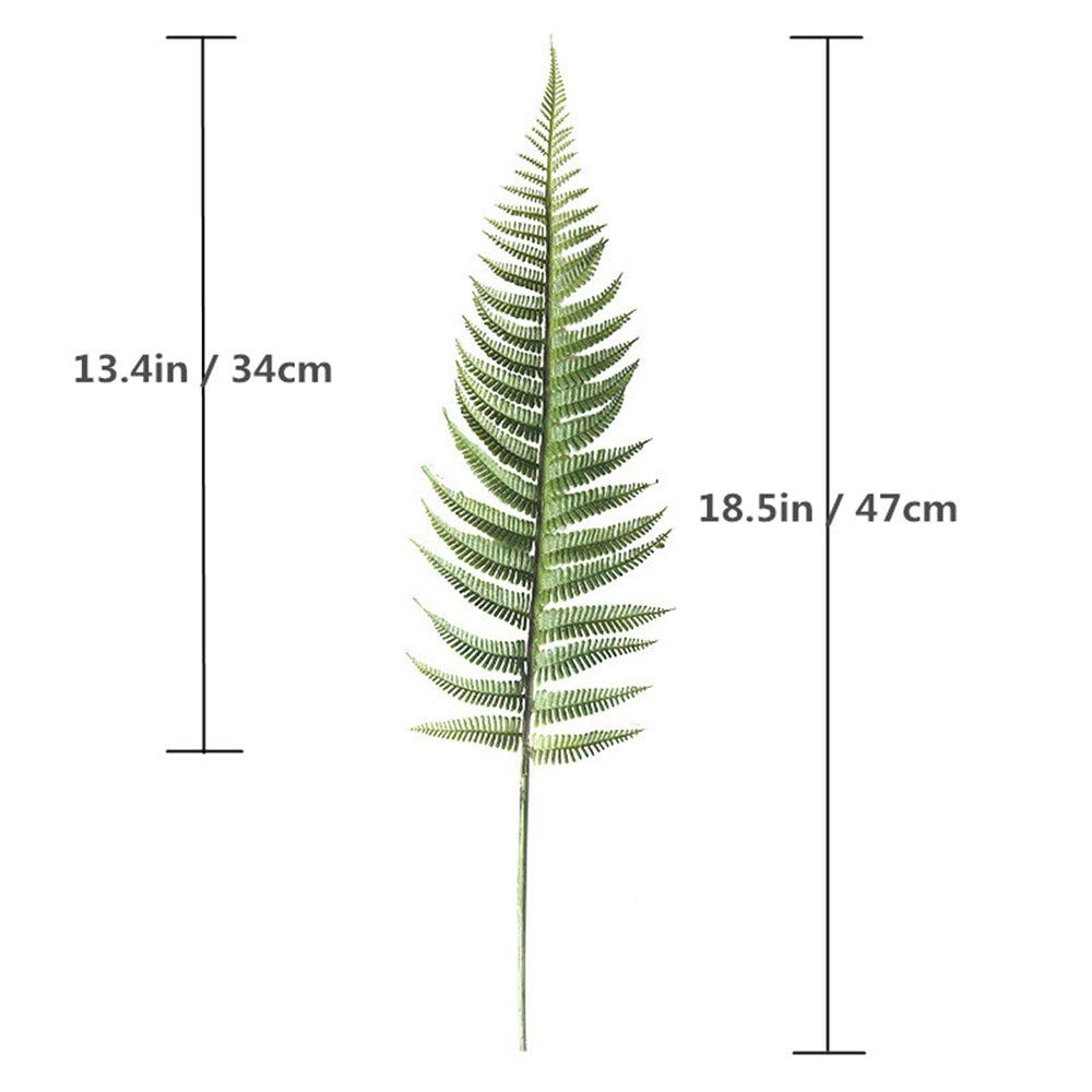 CATTREE Artificial Shrubs Leaves, Plastic Plants Fern Grass Leaf Fake Bushes Indoor Outdoor Garden Office Table Centerpieces Arrangements DIY Wreath Decoration Planter Filler - 10 Pack