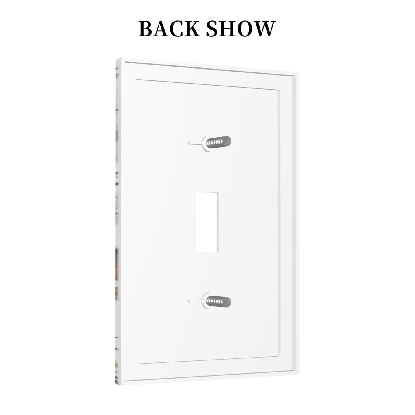 Snow Bear Fox Deer Forest Squirrel Wild Life Animal Decorative Light Switch Cover 1 Gang Single Toggle Device Electrical Faceplate Switchplates Decorator Outlet Wall Plate for Farmhouse Kids Room