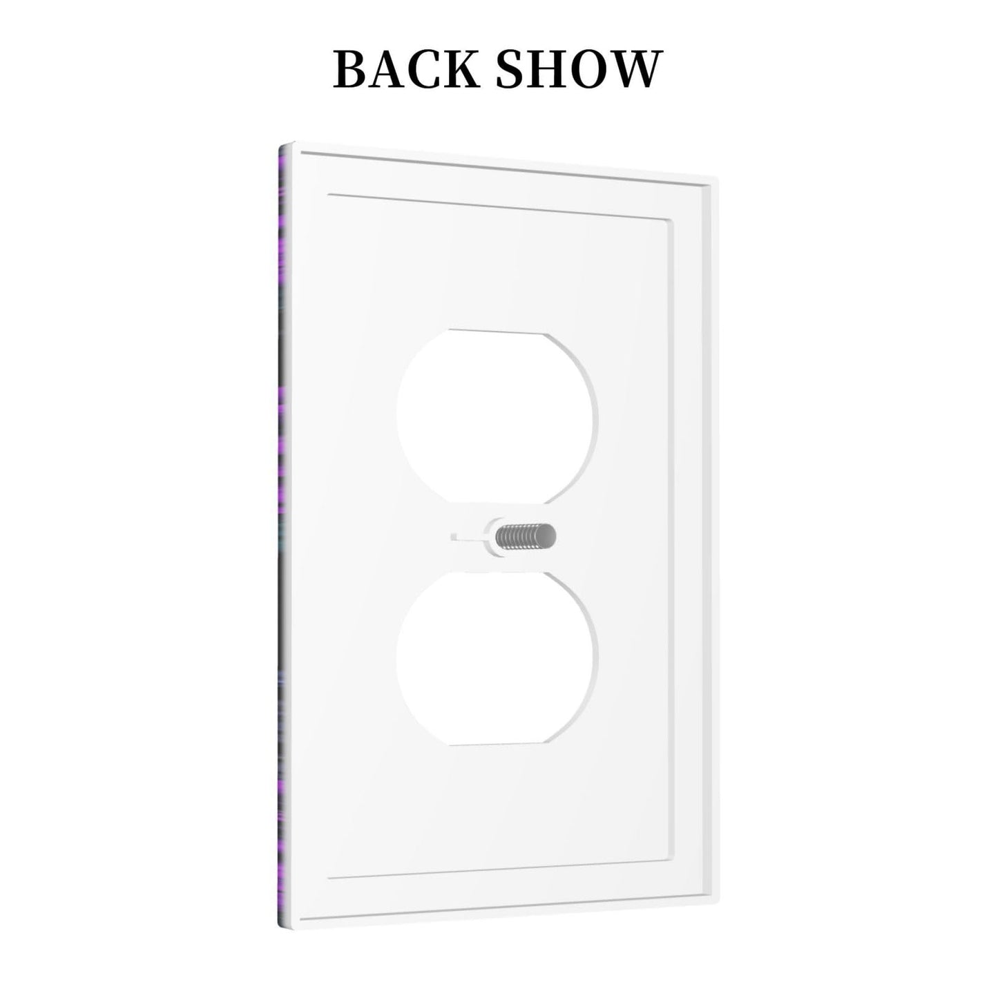 Naiqadnehz Outlet Covers Gothic Style Crow Purple Flowers 1 Gang Duplex Electrical Receptacle Faceplate Light Switch Cover Wall Plate Decorative Switch Plates for Bedroom living Room Decor