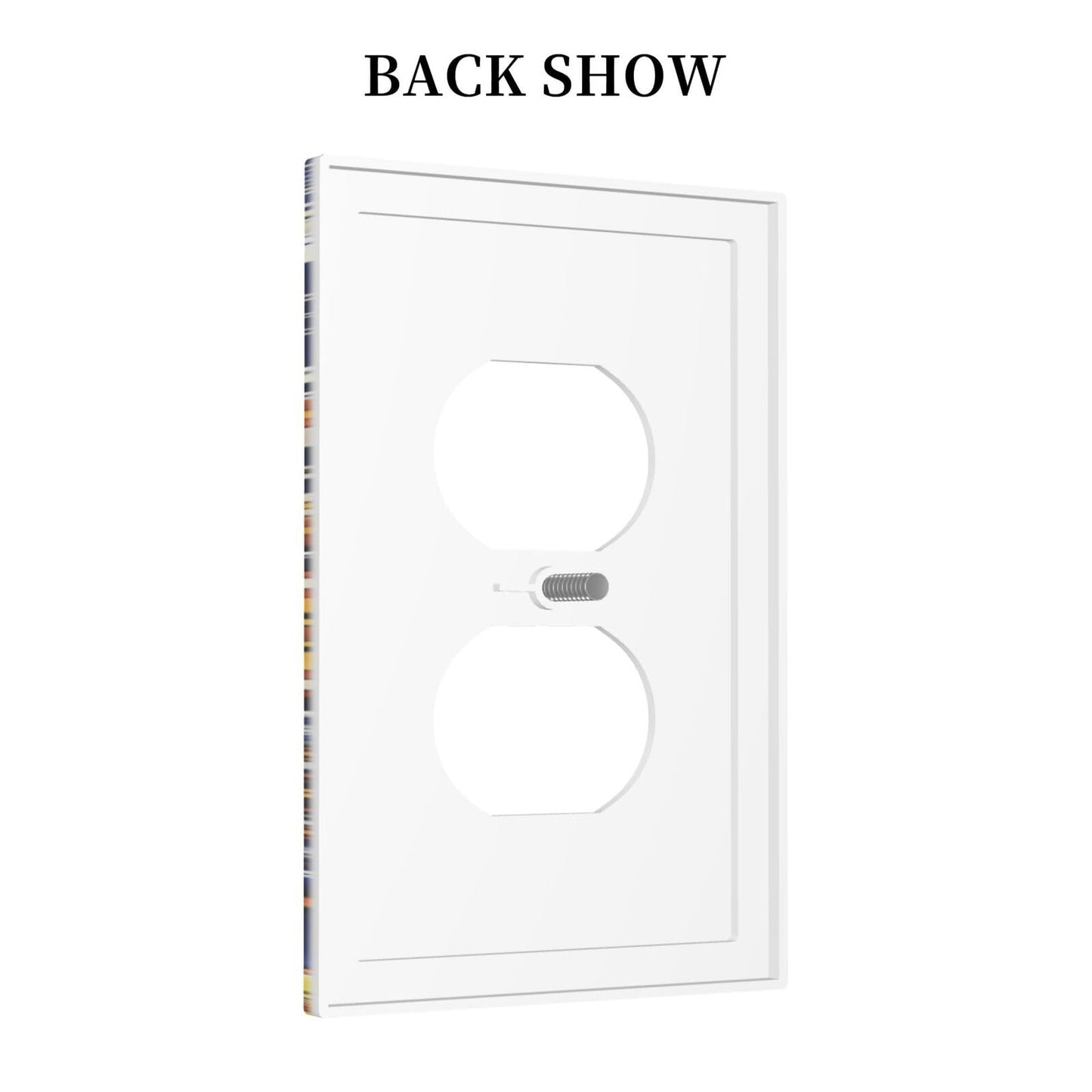 Decorative Light Switch Cover Talavera Tiled Patterns 1 Gang Wall Plate Cover Single Duplex Outlet Covers Switchplate Electrical Faceplate for Bathroom Bedroom Decor(2pack)