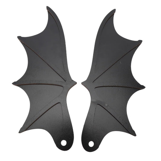 Limen Wooden Bat Wing Decoration 2 Pcs – Funny License Plate Decor, Composite Wood Wall Art for License Plate & Party, Gothic Car Decor,(6.89 * 4.53in)