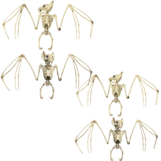 Aweilan Halloween Animal Skeleton,Horrible Bat Skeleton Simulation Model Vivid Bat Bone for Yard Garden Lawn Patio Halloween Party Favors Decor (4)