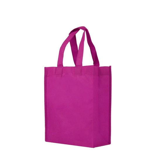 Simply Green Solutions - Plain Tote Bag, Thick Reusable Gift Bag with 16-Inch Handles, Use As Goodie Bags, Party Favor Bags, or Halloween Tote Bag, Fuchsia, Pack of 25