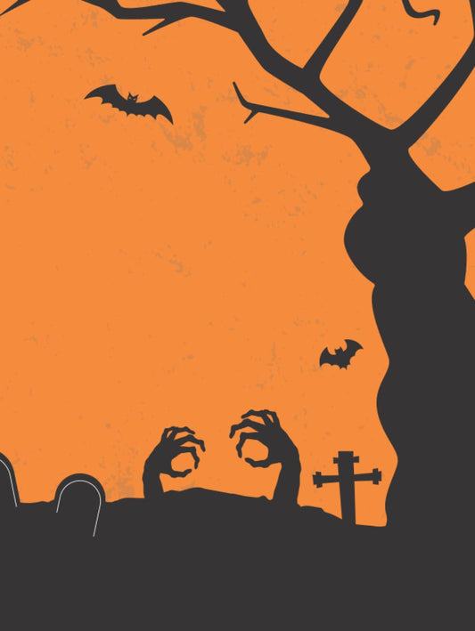 A4 Sized Ruled Notebook | Black and Orange Halloween Themed Cover | 8.25 x 11 in | A4 Sized Journal with 75 Pages