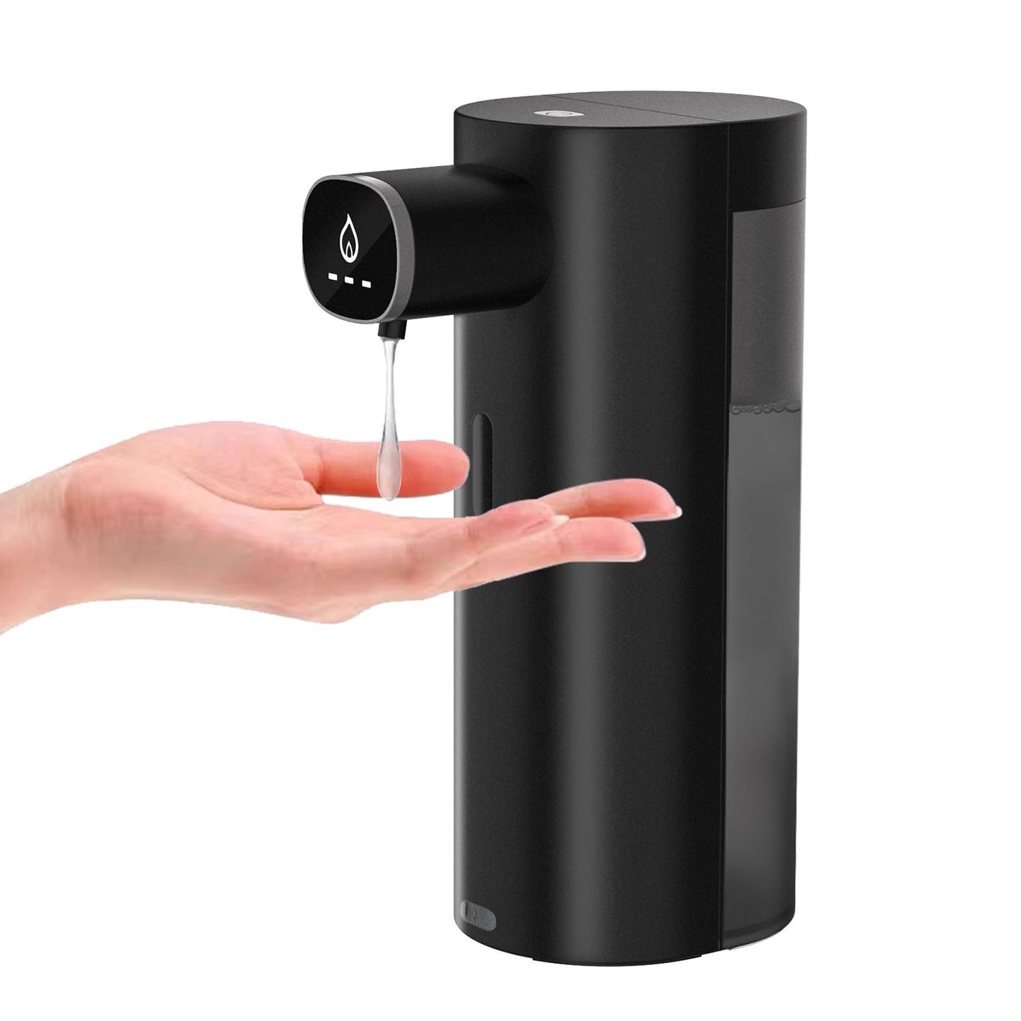 Automatic Liquid Soap Dispenser Touchless, USB Rechargeable Smart Hand Soap Dispenser, 13.5oz/400ml, 3-Level Adjustable, Compatible with Thick Thin Dish Soap for Bathroom Kitchen, Clog-Free (Black)