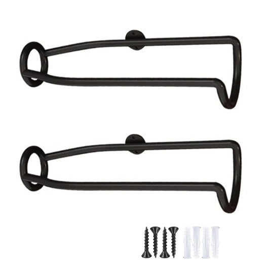 kaileyouxiangongsi 2PCS Metal Wine Wall Holder, Wall Mounted Wine Rack for Wine Bottles Display and Storage, Hanging Bottle Organizer for Living Room, Dining Room, Wine Cellar, Bar, Black