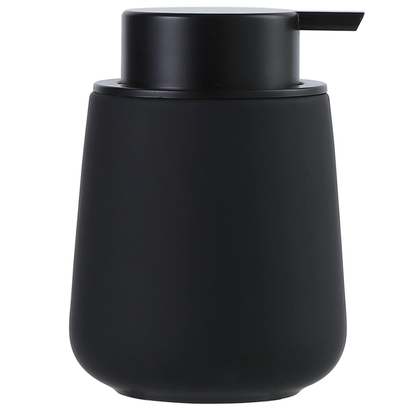 BosilunLife Black Soap Dispenser - Ceramic Dish Soap Dispenser for Bathroom 12ounce Refillable Liquid Hand Dispenser for Essential Oil, Lotion Dispenser with Pump (Rubber Paint)