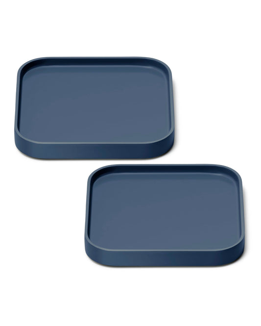 Caraway Spoon Rest Set of 2 - Stackable Spoon Holder for Kitchen Counter - Drip Catching, Heat-Resistant Design - Non-Slip Base - Navy