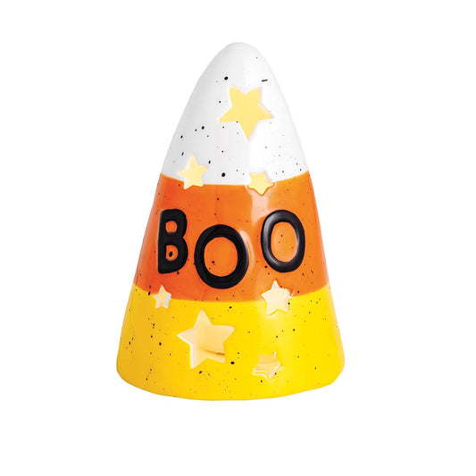 Mud Pie Halloween Candy Corn Votive Holder and Flameless Candle