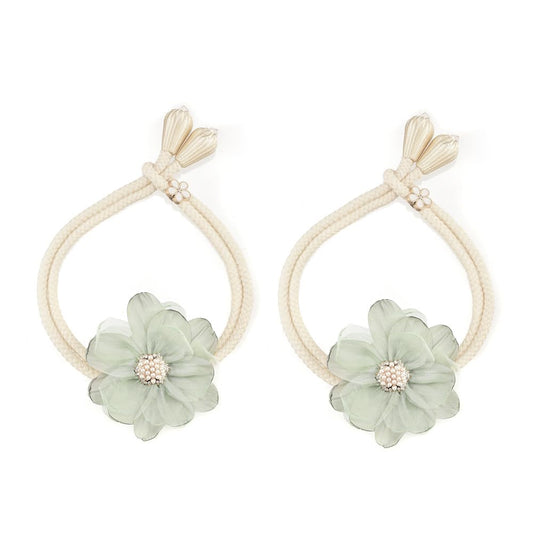 SUQ I OME Lotus Flower Curtain tiebacks holdbacks Holder for Curtain Decoration in Summer for Bedroom Decorations (Green)