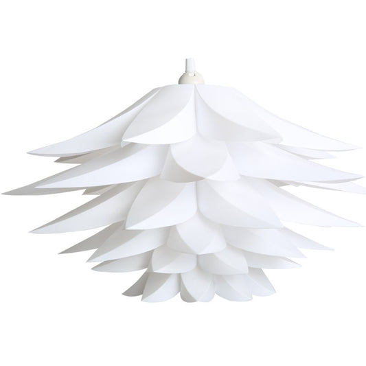 Lightingsky DIY IQ Jigsaw Puzzle Toy Lotus Flower Lamp Shade Ceiling Pendant for Room Decoration (White)