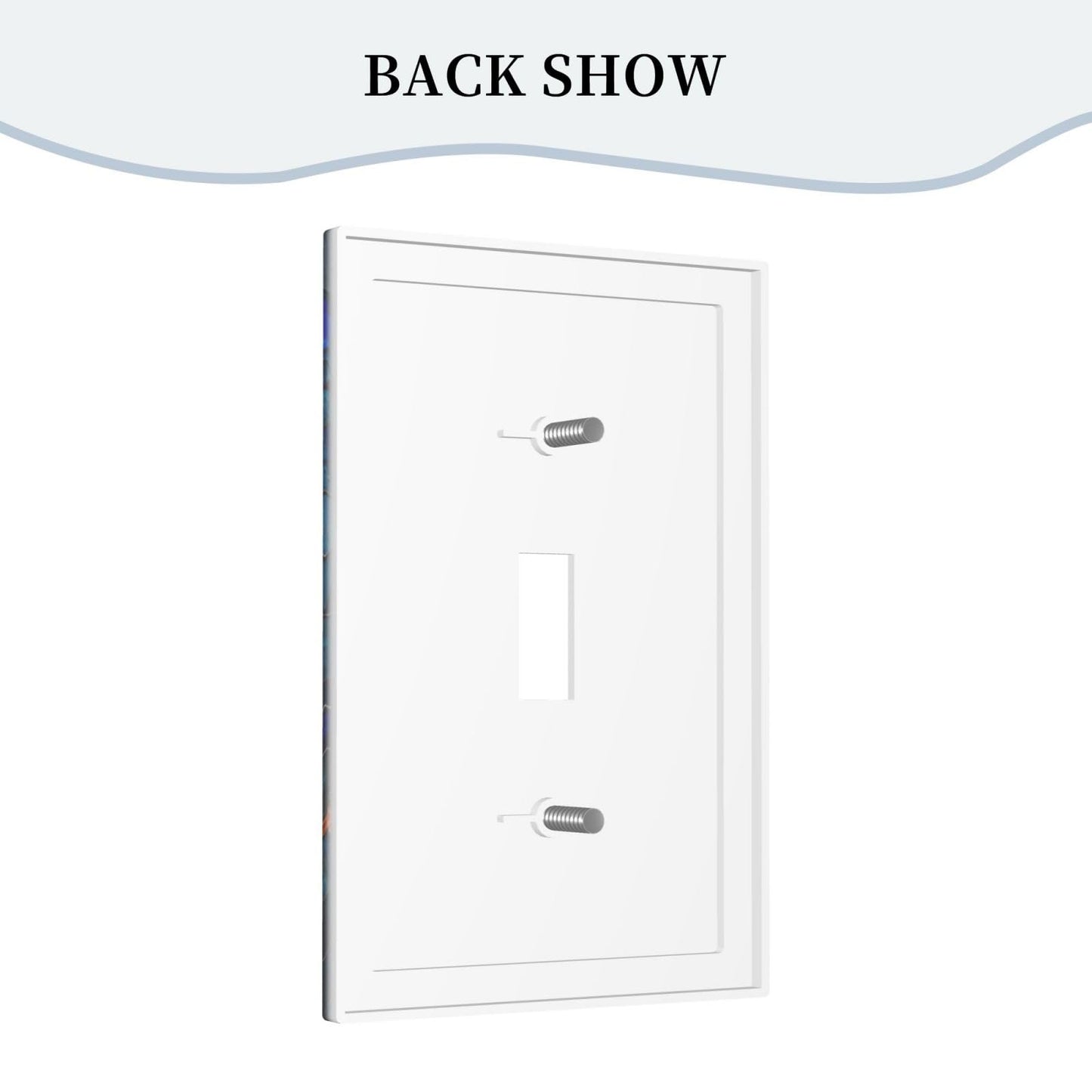 YIJIKJY Decorative Light Switch Plate Covers Boho Golden Sun Moon Blue Background 1 Gang Light Switch Cover Plate Single Toggle Wall Plate Outlet Covers Faceplate for Bedroom Home Decor