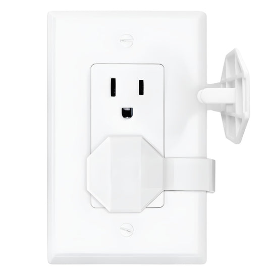 SocketSitter Outlet Covers Baby Proofing (6 Pack) – Always-Connected Child Proof Outlet Plug Covers for Electrical Outlets – Easy Install Baby Outlet Covers, 12-Outlet Coverage