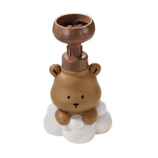 Meiliyizu Pump Bottle, Cartoon Bear Shaped Foam Soap Dispenser Foam Dispenser for Bathroom Refillable Hand Sanitizer and Shampoo Pump Bottle, Bear paw bottle brow