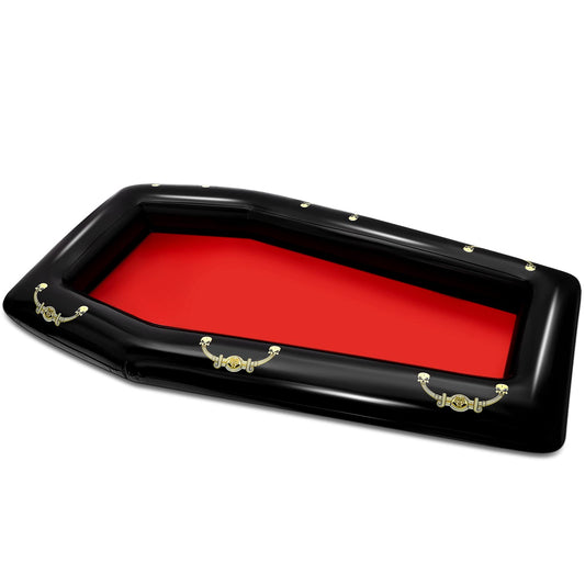 Aoriher 52 Inch Inflatable Coffin Cooler Fake Coffin Floatie Drink Ice Chest Buffet Bucket Beverage Cooler for Summer Pool Picnic Barbecue Supplies Birthday Party Decoration