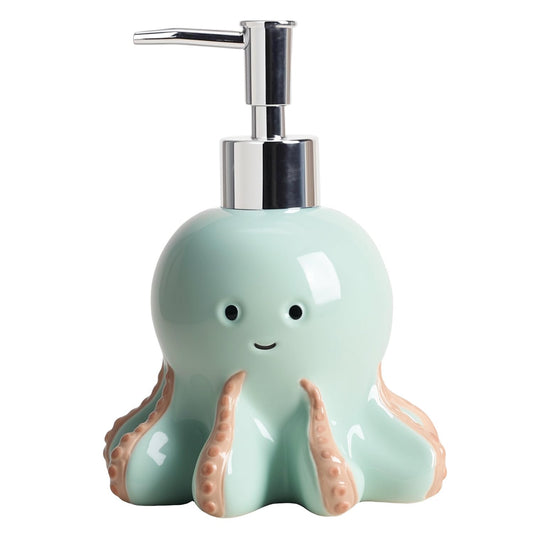 Octopus Soap Dispenser Marine Animal Lotion Dispenser Ceramic Liquid Bottle