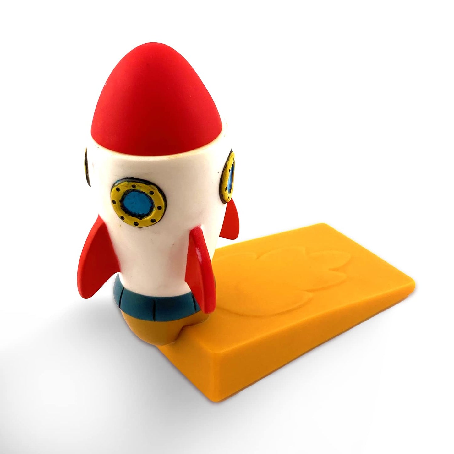 Kwirkworks Rocket Door Stopper – Fun Space-Themed Decor for Kids' Rooms, Non-Slip & Durable PVC EVA Material, Safe & Gentle on Floors – Perfect for Little Astronauts