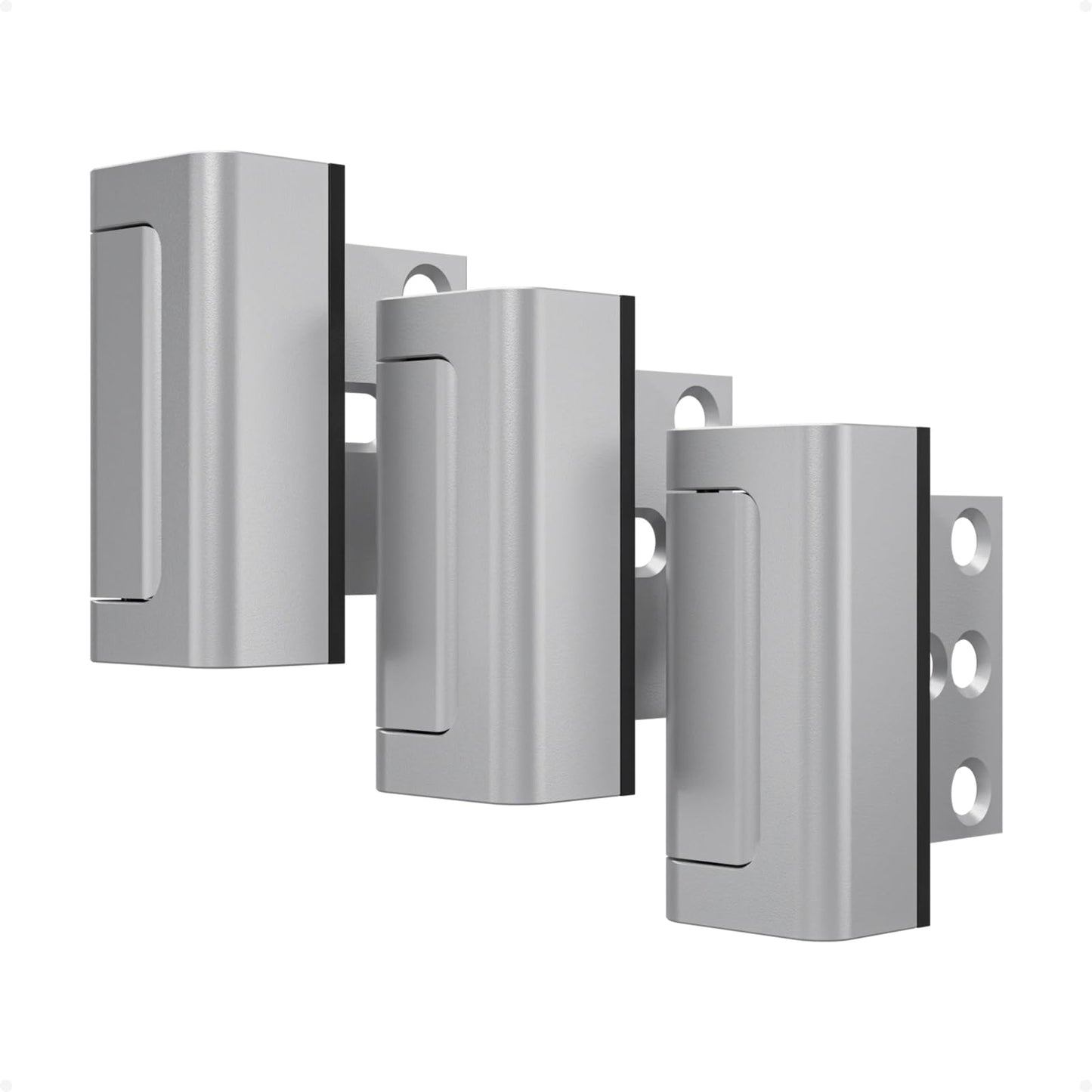 Steinwhale 3 Pack Home Security Door Reinforcement Lock, Childproof Safety Door Lock Latch Stopper, Removable Screw-Mounted, Prevent Home Unauthorized Entry, Aluminum Construction, Withstands 800 lbs