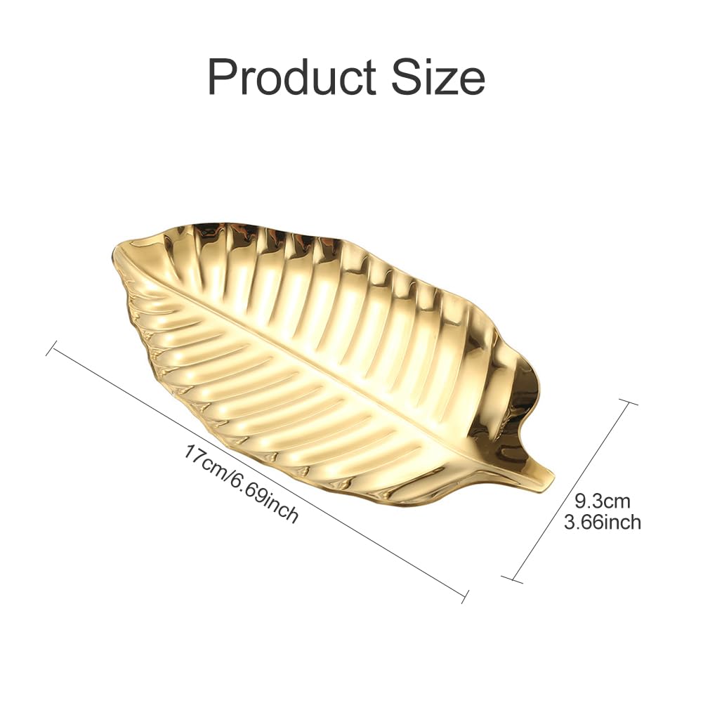 SYCOOVEN Gold Spoon Rest for Kitchen Counter, Stainless Steel Leaf Spoon Holder, Spoon Rest for Stove Top,Coffee Spoon Rest Utensil Rest Dessert Jewelry Storage Rack(COLOR:gold), 6.69 x 3.66inch