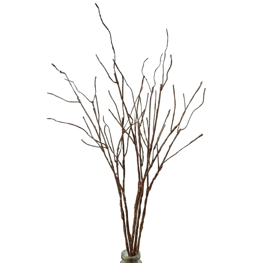 Bakoukiter 5PCS Artificial Lifelike Curly Willow Branches Decorative Dried Birch Twigs 25.9 Inch Fake Bendable Sticks Stems for Craft Vases Home Wedding Decor