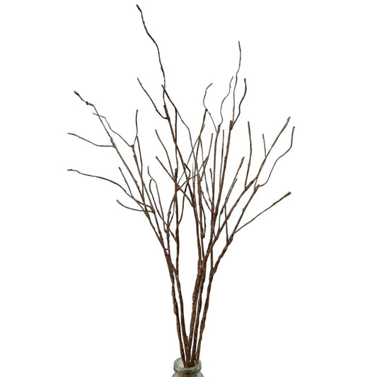 Bakoukiter 5PCS Artificial Lifelike Curly Willow Branches Decorative Dried Birch Twigs 25.9 Inch Fake Bendable Sticks Stems for Craft Vases Home Wedding Decor